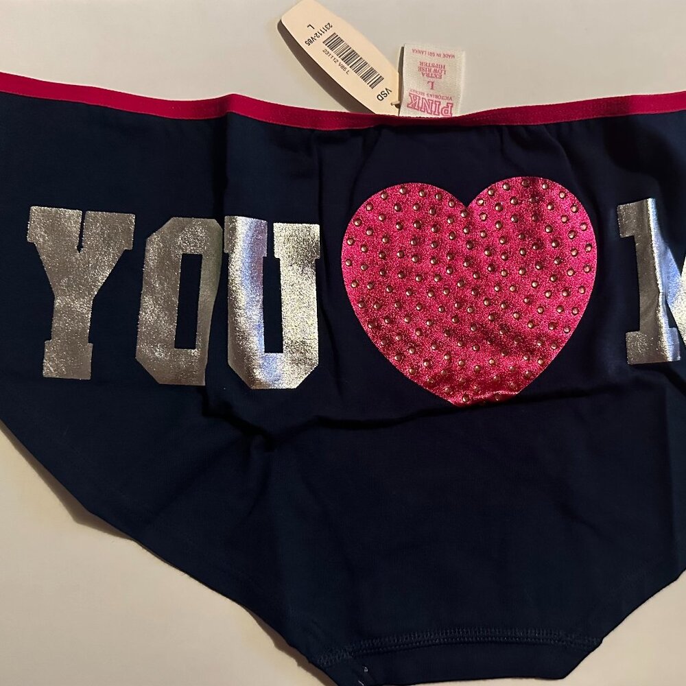 Victoria’s Secret PINK bling panty Size L NWT